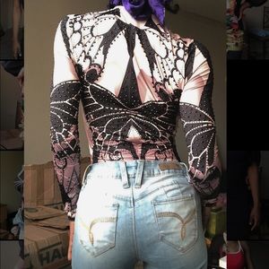 FashionNova Give Me Butterflies Bodysuit